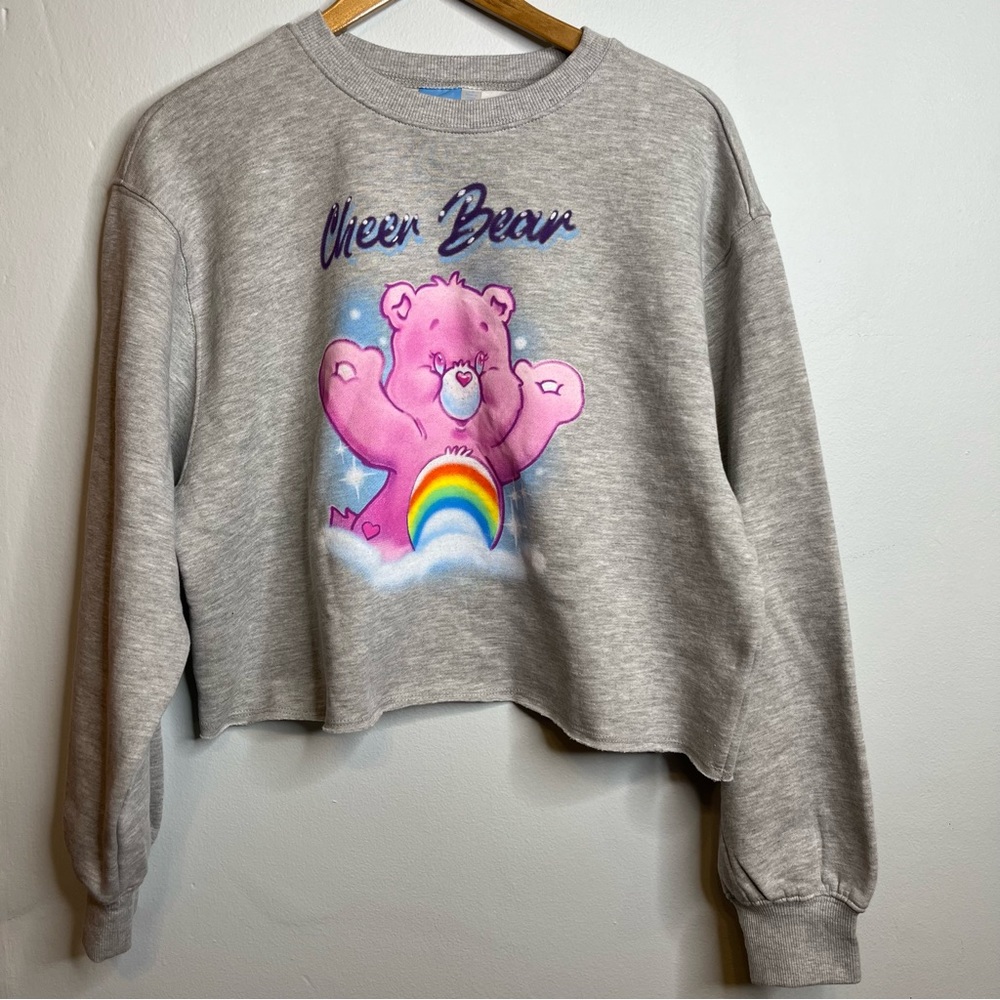 Care Bears Cheer Bear Cropped Crewneck L EUC